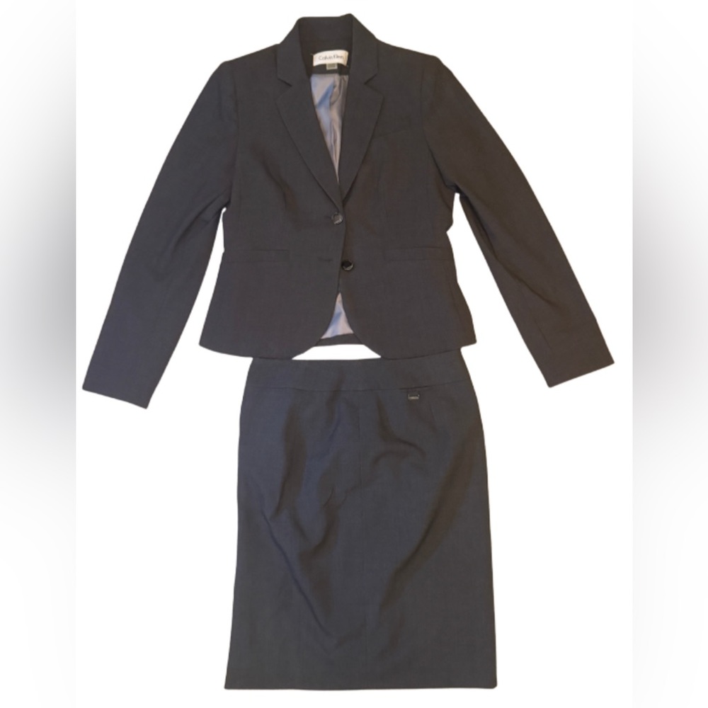 Calvin Klein - Gray Skirt Suit - Like New - Worn Once